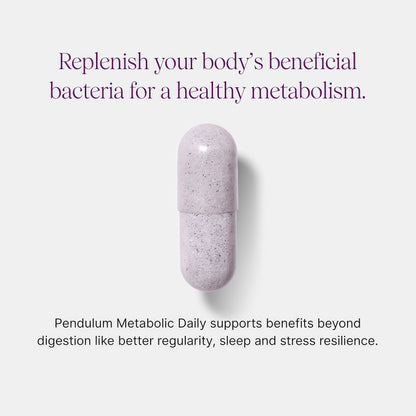 Pendulum Metabolic Daily - Multi-Strain Probiotic with Akkermansia muciniphila to Support Metabolism and Sustain Energy Levels - for Women and Men - 90 Capsules (1 Pack)